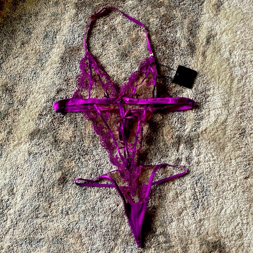 Honey Birdette Madison Amethyst Bodysuit